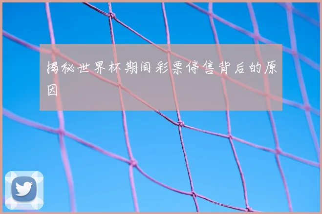 揭秘世界杯期间彩票停售背后的原因